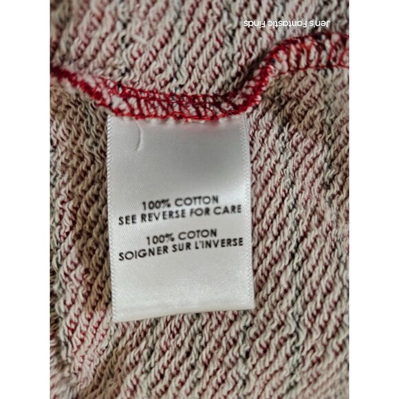 Textile Elizabeth & James Red & White Striped Perfect Sweatshirt - Picture 5 of 6